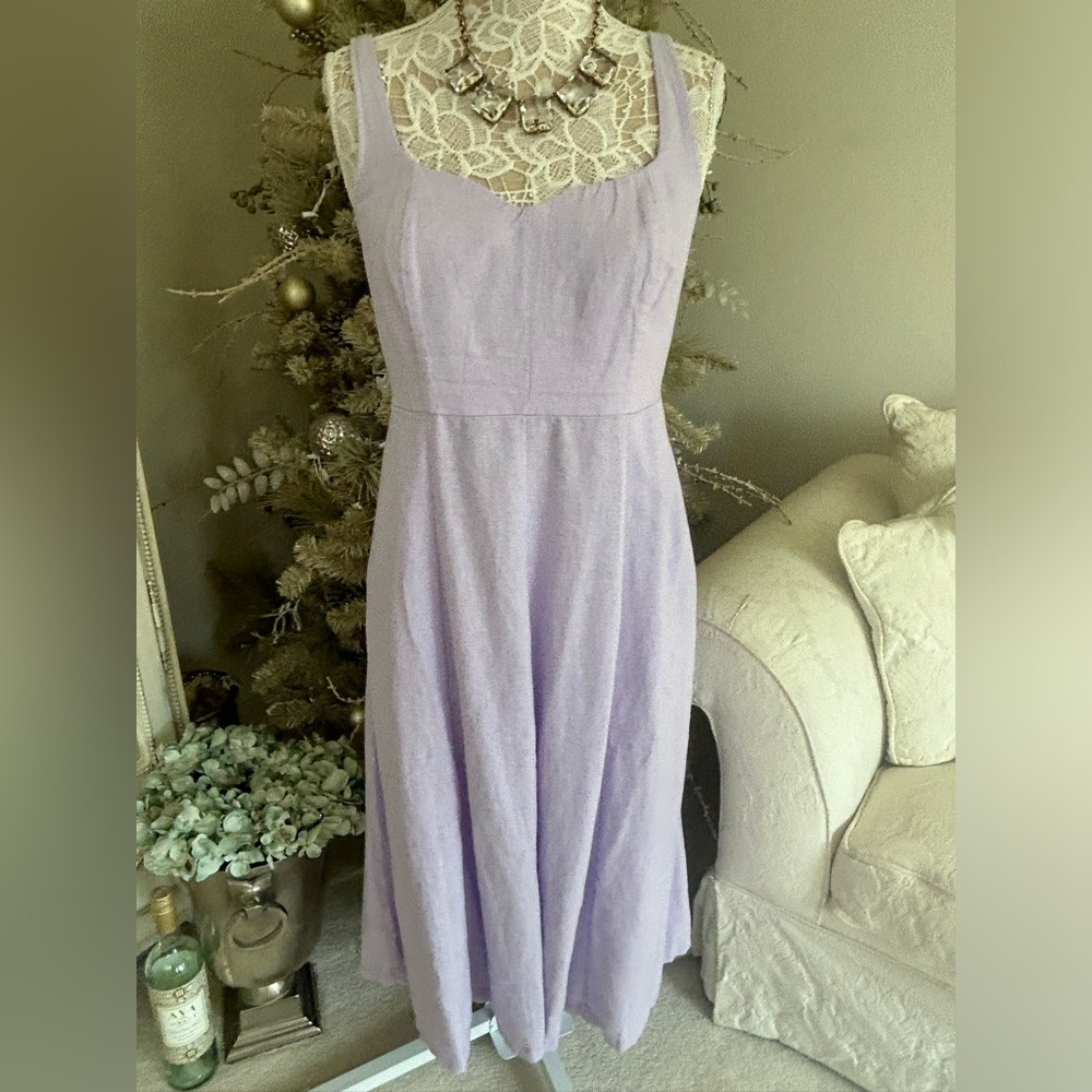 Old Navy Fit and Flair linen dress
